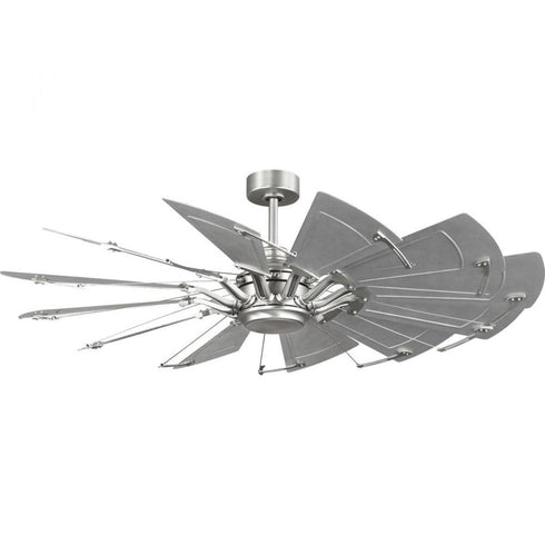 Progress Springer II P250098 081 12 BLADE CEILING FAN in Antique Nickel Finish Model: P250098-081