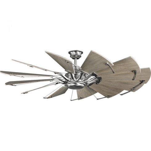 Progress Springer P250000 081 60IN 12 BLADE FAN in Antique Nickel Finish Model: P250000-081
