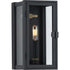 Progress Stature Collection One Light in Textured Black and Clear Glass Transitional Style Small Outdoor Wall La Model: P560267-031