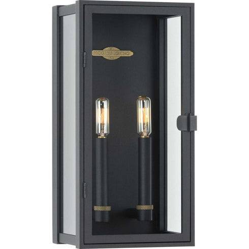 Progress Stature P560268 031 2 60 Watt CAND WALL LANTERN in Textured Black Finish Model: P560268-031