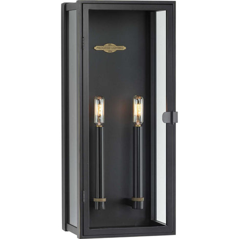 Progress Stature P560269 031 2 60 Watt MED WALL LANTERN in Textured Black Finish Model: P560269-031