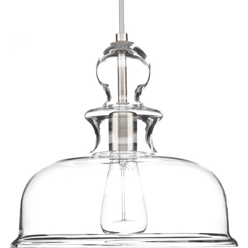 Progress Staunton P5332 09 1 75 Watt MED PENDANT in Brushed Nickel Finish Model: P5332-09