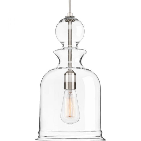 Progress Staunton P5333 09 1 75 Watt MED PENDANT in Brushed Nickel Finish Model: P5333-09