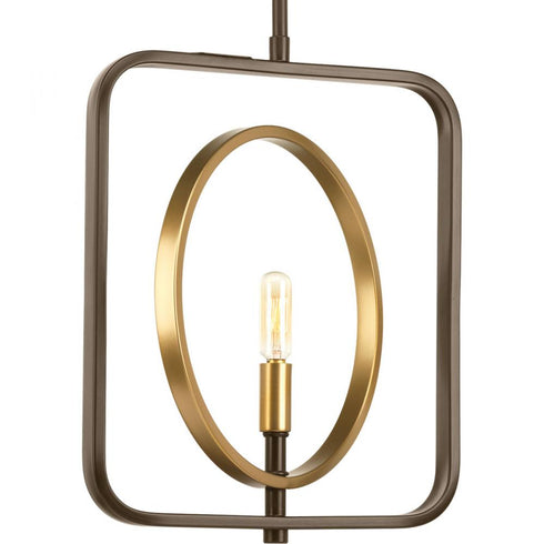 Progress Swing Collection One Light Mini Pendant in Antique Bronze Finish Model: P500027-020