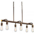 Progress Swing Collection Six Light Islan Linear Pendant in Antique Bronze Finish Model: P4742-20