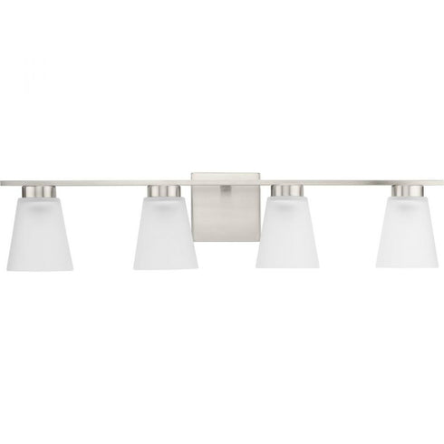 Progress Tanner Collection Four Light in Brushed Nickel Transitional Vanity Light Model: P300502-009