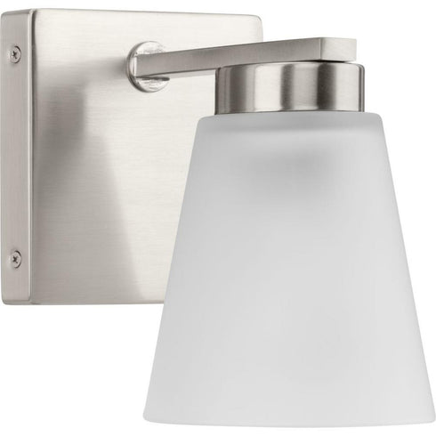 Progress Tanner Collection One Light in Brushed Nickel Transitional Vanity Light Model: P300499-009