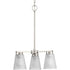 Progress Tanner Collection Three Light in Brushed Nickel Transitional Chandelier Model: P400400-009