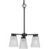 Progress Tanner Collection Three Light in Brushed Nickel Transitional Chandelier Model: P400400-009