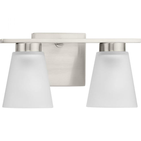 Progress Tanner Collection Two Light in Brushed Nickel Transitional Vanity Light Model: P300500-009
