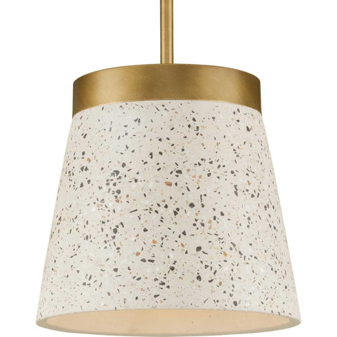 Progress Terrazzo P500313 143 1 75 Watt MED PENDANT in Graphite Finish Model: P500313-143