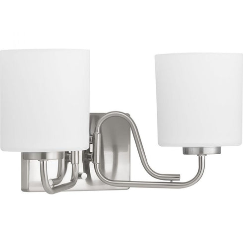 Progress Tobin Collection Two Light Bath & Vanity in Brushed Nickel Finish Model: P300219-009