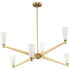 Progress Tosca Collection Six Light in Brushed Bronze Modern Luxe Chandelier Model: P400395-109
