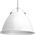 Progress Tre P500052 030 1 100 Watt MED PENDANT in White Finish Model: P500052-030
