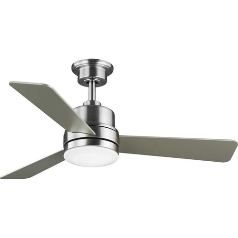 Progress Trevina II P2555 0930K 44IN 3 BLADE With LED LGT in Brushed Nickel Finish Model: P2555-0930K