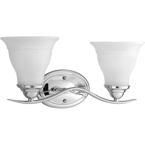 Progress Trinity P3191 09 BATH BRKT 2 100 Watt MED in Brushed Nickel Finish Model: P3191-09