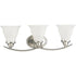 Progress Trinity P3192 09 BATH BRKT 3 100 Watt MED in Brushed Nickel Finish Model: P3192-09