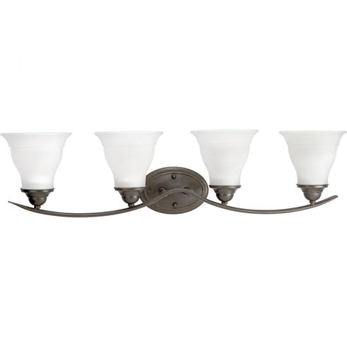 Progress Trinity P3193 09 BATH BRKT 4 100 Watt MED in Brushed Nickel Finish Model: P3193-09