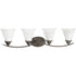Progress Trinity P3193 09 BATH BRKT 4 100 Watt MED in Brushed Nickel Finish Model: P3193-09
