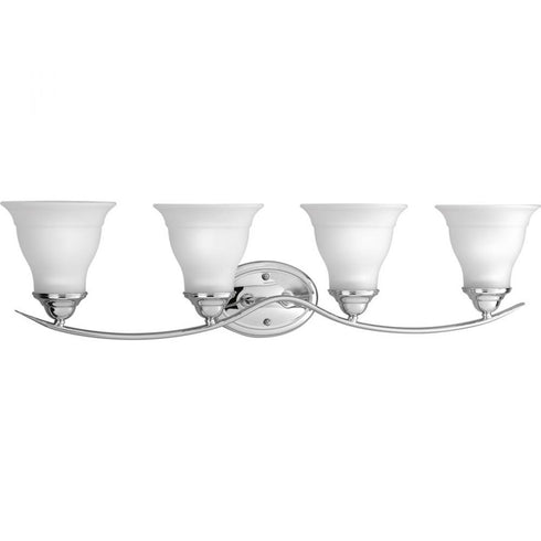 Progress Trinity P3193 09 BATH BRKT 4 100 Watt MED in Brushed Nickel Finish Model: P3193-09
