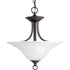 Progress Trinity P3473 09 2 100 Watt MED SEMI FLSH CONVERT in Brushed Nickel Finish Model: P3473-09