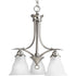 Progress Trinity P4324 09 3 100 Watt MED CHAND in Brushed Nickel Finish Model: P4324-09