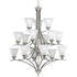 Progress Trinity P4365 09 15 75 Watt MED CHAND in Brushed Nickel Finish Model: P4365-09