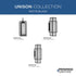 Progress Unison P560356 31M 2 Light WALL LANTERN in Matte Black Finish Model: P560356-31M