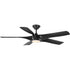 Progress Vernal P250059 031 30 60IN 5 Blade Ceiling Fan in Black Finish Model: P250059-031-30