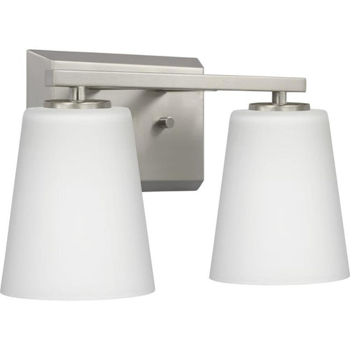 Progress Vertex P300462 009 2 Light BATH in Brushed Nickel Finish Model: P300462-009