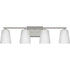 Progress Vertex P300464 009 4 Light BATH in Brushed Nickel Finish Model: P300464-009