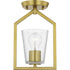 Progress Vertex P350258 009 1 Light SEMI FLUSH in Brushed Nickel Finish Model: P350258-009