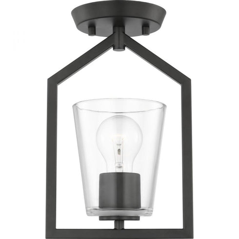 Progress Vertex P350258 009 1 Light SEMI FLUSH in Brushed Nickel Finish Model: P350258-009