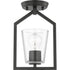 Progress Vertex P350258 009 1 Light SEMI FLUSH in Brushed Nickel Finish Model: P350258-009