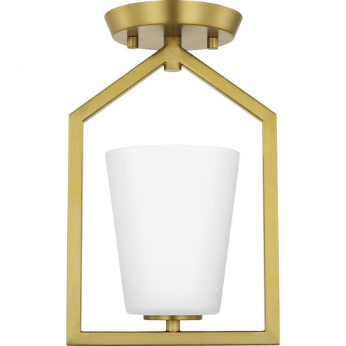 Progress Vertex P350259 009 1 Light SEMI FLUSH in Brushed Nickel Finish Model: P350259-009