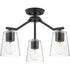 Progress Vertex P400340 009 3 Light CHANDELIER CONV in Brushed Nickel Finish Model: P400340-009
