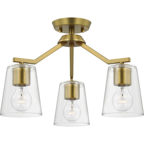 Progress Vertex P400340 009 3 Light CHANDELIER CONV in Brushed Nickel Finish Model: P400340-009
