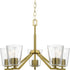 Progress Vertex P400341 009 5 Light CHANDELIER in Brushed Nickel Finish Model: P400341-009