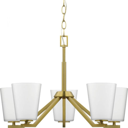 Progress Vertex P400343 009 5 Light CHANDELIER in Brushed Nickel Finish Model: P400343-009
