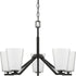 Progress Vertex P400343 009 5 Light CHANDELIER in Brushed Nickel Finish Model: P400343-009