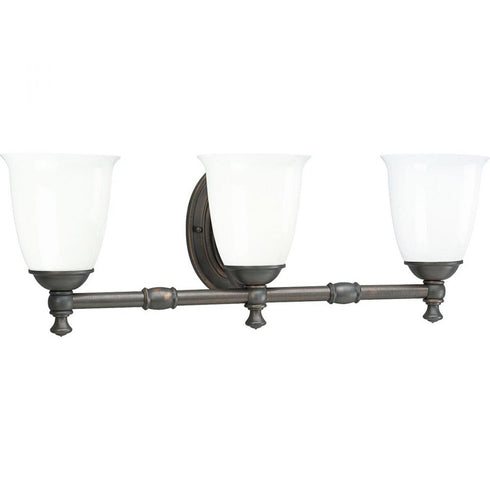 Progress Victorian P3029 09 3 100 Watt MED BATH BRKT in Brushed Nickel Finish Model: P3029-09