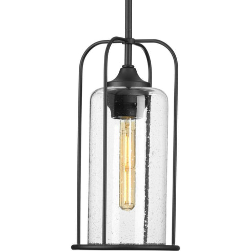 Progress Watch Hill P550292 031 1 60 Watt MED HANGING LANTERN in Textured Black Finish Model: P550292-031
