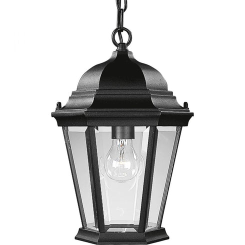 Progress Welbourne P5582 31 1 100 Watt MED CH HUNG LANT in Textured Black Finish Model: P5582-31