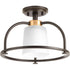 Progress West Village Collection 13 2 Inch One Light Semi Flush Convertible in Antique Bronze Finish Model: P350032-020