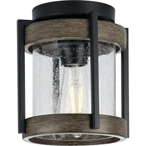 Progress Whitmire P550109 31M 1 60 Watt MED OUTDOOR FLUSHMOUNT in Matte Black Finish Model: P550109-31M