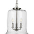 Progress Winslett P500239 009 3 60 Watt CAND PENDANT in Brushed Nickel Finish Model: P500239-009