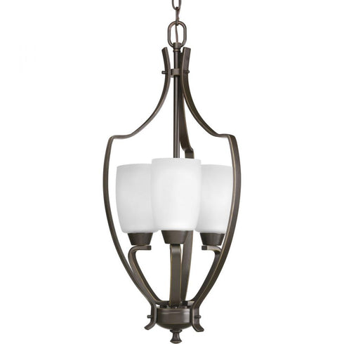 Progress Wisten P3509 09 3 60 Watt CAND HAL FOYER in Brushed Nickel Finish Model: P3509-09