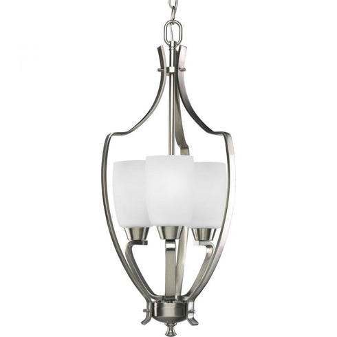 Progress Wisten P3509 09 3 60 Watt CAND HAL FOYER in Brushed Nickel Finish Model: P3509-09