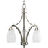Progress Wisten P4434 09 3 Light CHAND in Brushed Nickel Finish Model: P4434-09