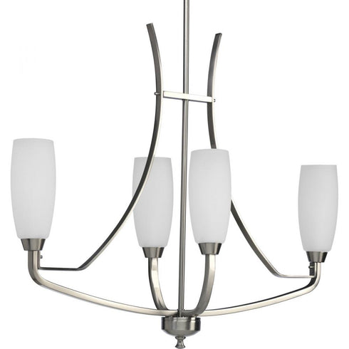 Progress Wisten P4435 09 4 Light LINEAR CHAND in Brushed Nickel Finish Model: P4435-09